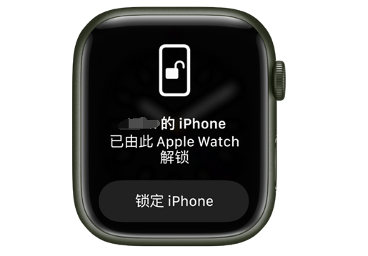 渔薪镇苹果手机维修分享用 AppleWatch 解锁配备面容 ID 的 iPhone方法 